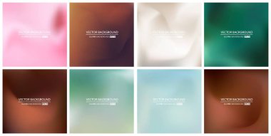 Soyut Yaratıcı konsept vektörü çok renkli bulanık arkaplan seti. Web ve Mobil Uygulamalar için, sanat örnekleme şablonu tasarımı, iş bilgileri ve sosyal medya, modern dekorasyon