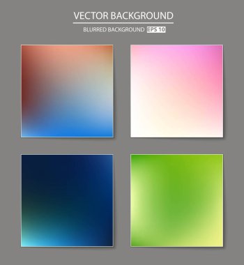 Soyut Yaratıcı konsept vektörü çok renkli bulanık arkaplan seti. Web ve Mobil Uygulamalar için, sanat örnekleme şablonu tasarımı, iş bilgileri ve sosyal medya, modern dekorasyon