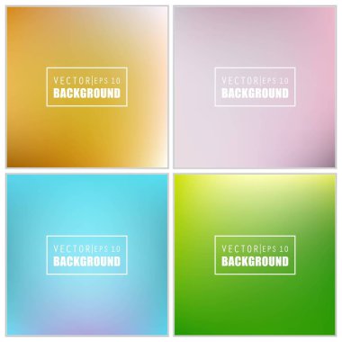 Soyut Yaratıcı konsept vektörü çok renkli bulanık arkaplan seti. Web ve Mobil Uygulamalar için, sanat örnekleme şablonu tasarımı, iş bilgileri ve sosyal medya, modern dekorasyon