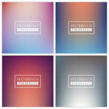 Soyut Yaratıcı konsept vektörü çok renkli bulanık arkaplan seti. Web ve Mobil Uygulamalar için, sanat örnekleme şablonu tasarımı, iş bilgileri ve sosyal medya, modern dekorasyon