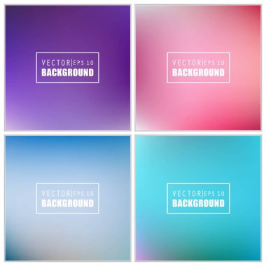 Soyut Yaratıcı konsept vektörü çok renkli bulanık arkaplan seti. Web ve Mobil Uygulamalar için, sanat örnekleme şablonu tasarımı, iş bilgileri ve sosyal medya, modern dekorasyon