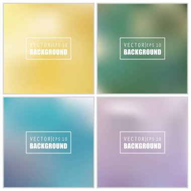 Soyut Yaratıcı konsept vektörü çok renkli bulanık arkaplan seti. Web ve Mobil Uygulamalar için, sanat örnekleme şablonu tasarımı, iş bilgileri ve sosyal medya, modern dekorasyon