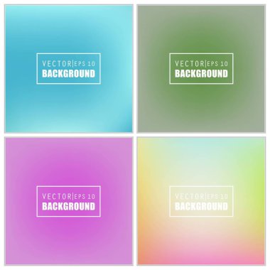 Soyut Yaratıcı konsept vektörü çok renkli bulanık arkaplan seti. Web ve Mobil Uygulamalar için, sanat örnekleme şablonu tasarımı, iş bilgileri ve sosyal medya, modern dekorasyon