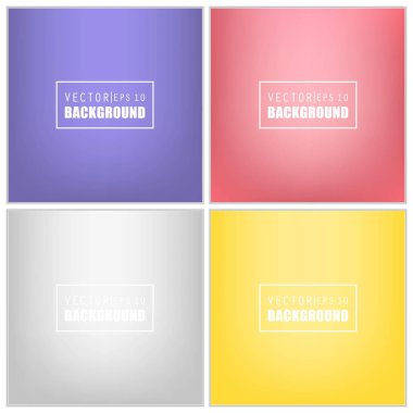 Soyut Yaratıcı konsept vektörü çok renkli bulanık arkaplan seti. Web ve Mobil Uygulamalar için, sanat örnekleme şablonu tasarımı, iş bilgileri ve sosyal medya, modern dekorasyon