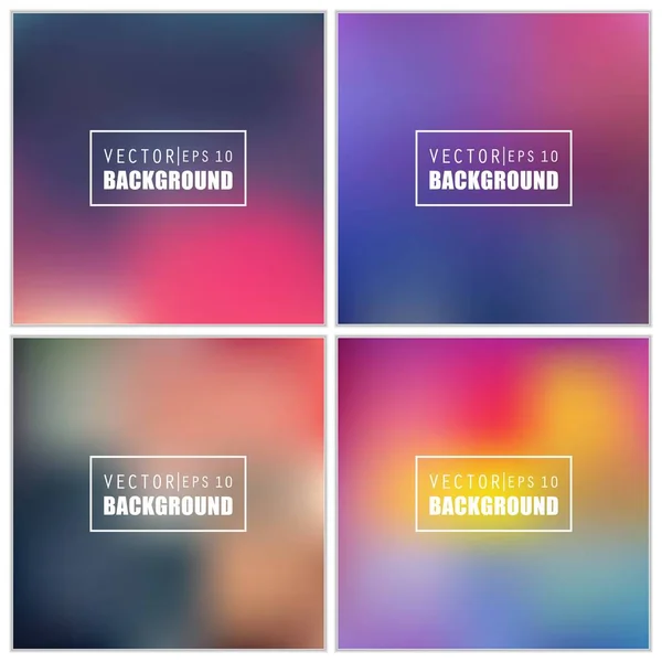 Streszczenie Creative concept vector multicolored blurred background set. Do aplikacji internetowych i mobilnych, sztuka ilustracji szablon projektu, infografiki biznesowej i mediów społecznościowych, nowoczesna dekoracja — Wektor stockowy