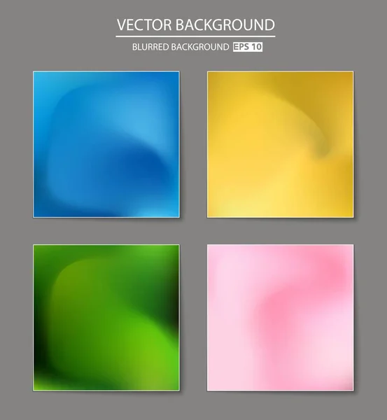 Conjunto de fundo borrado multicolorido . — Vetor de Stock