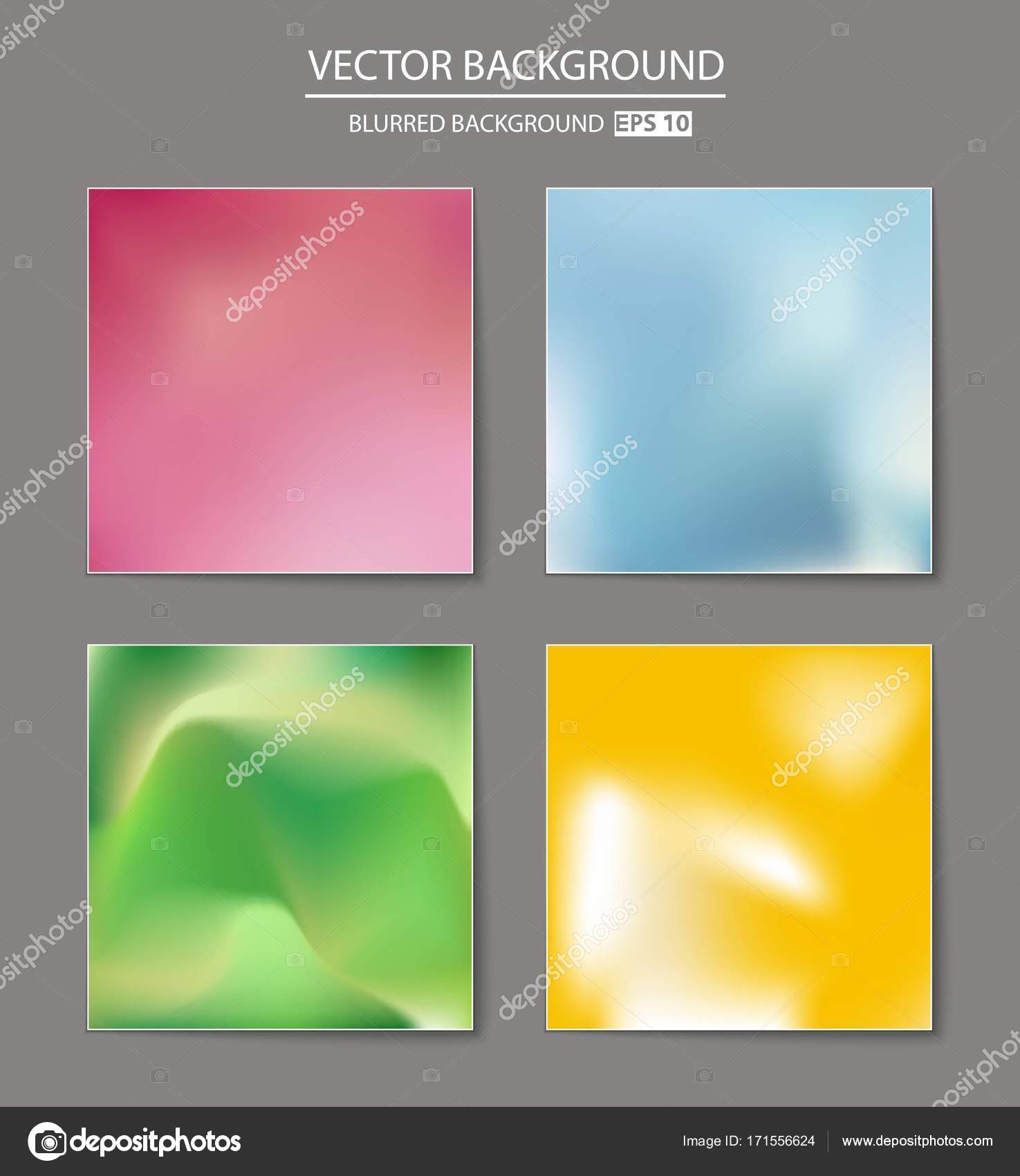 Conjunto de fondo borroso multicolor . Vector de stock #171556624 de  ©MIKHAIL_GRACHIKOV, image size:1475x1700