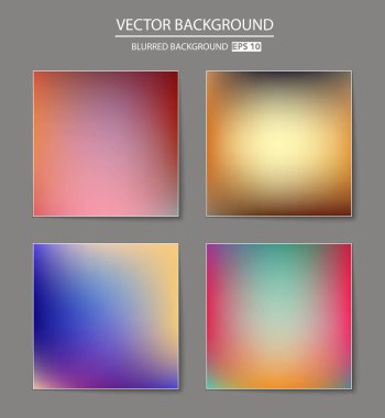 Soyut Yaratıcı konsept vektörü çok renkli bulanık arkaplan seti. Web ve Mobil Uygulamalar için, sanat örnekleme şablonu tasarımı, iş bilgileri ve sosyal medya, modern dekorasyon