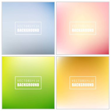 Soyut Yaratıcı konsept vektörü çok renkli bulanık arkaplan seti. Web ve Mobil Uygulamalar için, sanat örnekleme şablonu tasarımı, iş bilgileri ve sosyal medya, modern dekorasyon