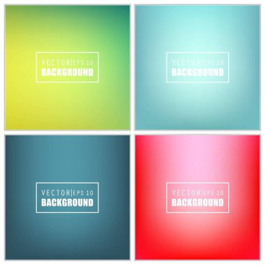 Soyut Yaratıcı konsept vektörü çok renkli bulanık arkaplan seti. Web ve Mobil Uygulamalar için, sanat örnekleme şablonu tasarımı, iş bilgileri ve sosyal medya, modern dekorasyon