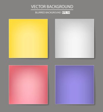 Soyut Yaratıcı konsept vektörü çok renkli bulanık arkaplan seti. Web ve Mobil Uygulamalar için, sanat örnekleme şablonu tasarımı, iş bilgileri ve sosyal medya, modern dekorasyon