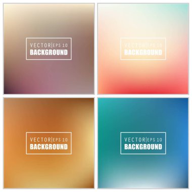 Soyut Yaratıcı konsept vektörü çok renkli bulanık arkaplan seti. Web ve Mobil Uygulamalar için, sanat örnekleme şablonu tasarımı, iş bilgileri ve sosyal medya, modern dekorasyon