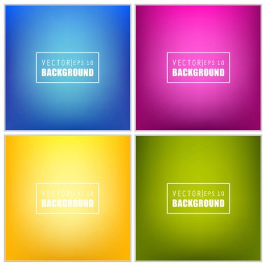 Soyut Yaratıcı konsept vektörü çok renkli bulanık arkaplan seti. Web ve Mobil Uygulamalar için, sanat örnekleme şablonu tasarımı, iş bilgileri ve sosyal medya, modern dekorasyon