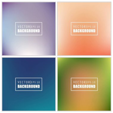 Soyut Yaratıcı konsept vektörü çok renkli bulanık arkaplan seti. Web ve Mobil Uygulamalar için, sanat örnekleme şablonu tasarımı, iş bilgileri ve sosyal medya, modern dekorasyon