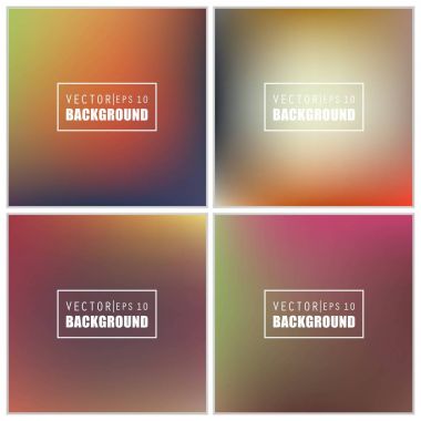 Soyut Yaratıcı konsept vektörü çok renkli bulanık arkaplan seti. Web ve Mobil Uygulamalar için, sanat örnekleme şablonu tasarımı, iş bilgileri ve sosyal medya, modern dekorasyon