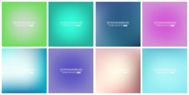 Soyut Yaratıcı konsept vektörü çok renkli bulanık arkaplan seti. Web ve Mobil Uygulamalar için, sanat örnekleme şablonu tasarımı, iş bilgileri ve sosyal medya, modern dekorasyon