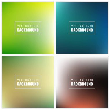 Soyut Yaratıcı konsept vektörü çok renkli bulanık arkaplan seti. Web ve Mobil Uygulamalar için, sanat örnekleme şablonu tasarımı, iş bilgileri ve sosyal medya, modern dekorasyon