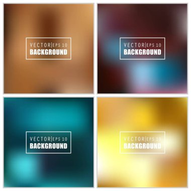 Soyut Yaratıcı konsept vektörü çok renkli bulanık arkaplan seti. Web ve Mobil Uygulamalar için, sanat örnekleme şablonu tasarımı, iş bilgileri ve sosyal medya, modern dekorasyon