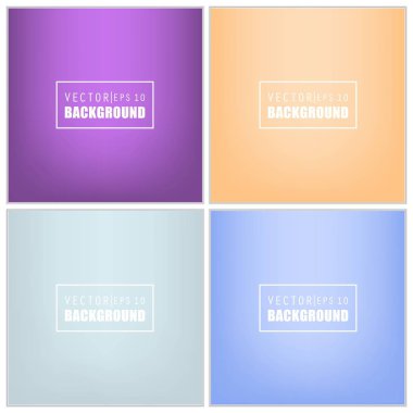 Soyut Yaratıcı konsept vektörü çok renkli bulanık arkaplan seti. Web ve Mobil Uygulamalar için, sanat örnekleme şablonu tasarımı, iş bilgileri ve sosyal medya, modern dekorasyon