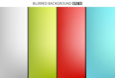 Soyut Yaratıcı konsept vektörü çok renkli bulanık arkaplan seti. Web ve Mobil Uygulamalar için, sanat örnekleme şablonu tasarımı, iş bilgileri ve sosyal medya, modern dekorasyon