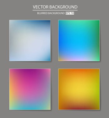 Soyut Yaratıcı konsept vektörü çok renkli bulanık arkaplan seti. Web ve Mobil Uygulamalar için, sanat örnekleme şablonu tasarımı, iş bilgileri ve sosyal medya, modern dekorasyon