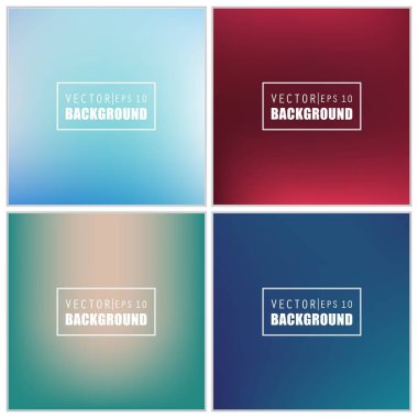 Soyut Yaratıcı konsept vektörü çok renkli bulanık arkaplan seti. Web ve Mobil Uygulamalar için, sanat örnekleme şablonu tasarımı, iş bilgileri ve sosyal medya, modern dekorasyon