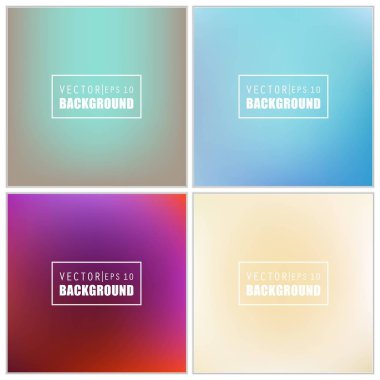 Soyut Yaratıcı konsept vektörü çok renkli bulanık arkaplan seti. Web ve Mobil Uygulamalar için, sanat örnekleme şablonu tasarımı, iş bilgileri ve sosyal medya, modern dekorasyon