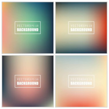 Soyut Yaratıcı konsept vektörü çok renkli bulanık arkaplan seti. Web ve Mobil Uygulamalar için, sanat örnekleme şablonu tasarımı, iş bilgileri ve sosyal medya, modern dekorasyon