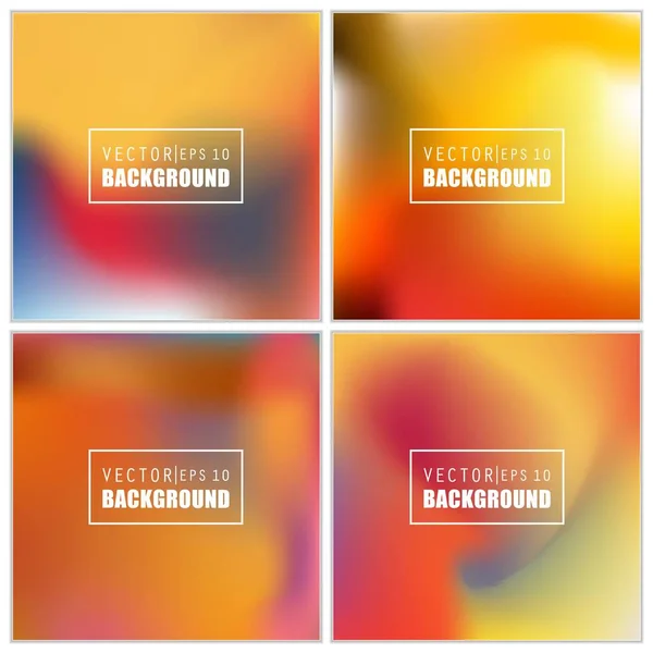 Abstract Creative concept vector multicolored blurred background set. For Web and Mobile Applications, art illustration template design, business infographic and social media, modern decoration — Stock Vector