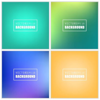 Soyut Yaratıcı konsept vektörü çok renkli bulanık arkaplan seti. Web ve Mobil Uygulamalar için, sanat örnekleme şablonu tasarımı, iş bilgileri ve sosyal medya, modern dekorasyon