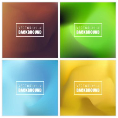 Soyut Yaratıcı konsept vektörü çok renkli bulanık arkaplan seti. Web ve Mobil Uygulamalar için, sanat örnekleme şablonu tasarımı, iş bilgileri ve sosyal medya, modern dekorasyon