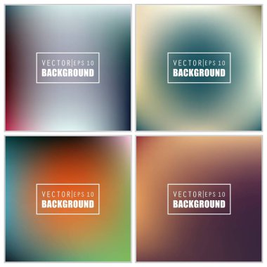 Soyut Yaratıcı konsept vektörü çok renkli bulanık arkaplan seti. Web ve Mobil Uygulamalar için, sanat örnekleme şablonu tasarımı, iş bilgileri ve sosyal medya, modern dekorasyon