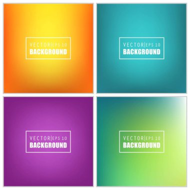 Soyut Yaratıcı konsept vektörü çok renkli bulanık arkaplan seti. Web ve Mobil Uygulamalar için, sanat örnekleme şablonu tasarımı, iş bilgileri ve sosyal medya, modern dekorasyon