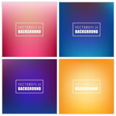 Soyut Yaratıcı konsept vektörü çok renkli bulanık arkaplan seti. Web ve Mobil Uygulamalar için, sanat örnekleme şablonu tasarımı, iş bilgileri ve sosyal medya, modern dekorasyon