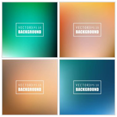 Soyut Yaratıcı konsept vektörü çok renkli bulanık arkaplan seti. Web ve Mobil Uygulamalar için, sanat örnekleme şablonu tasarımı, iş bilgileri ve sosyal medya, modern dekorasyon