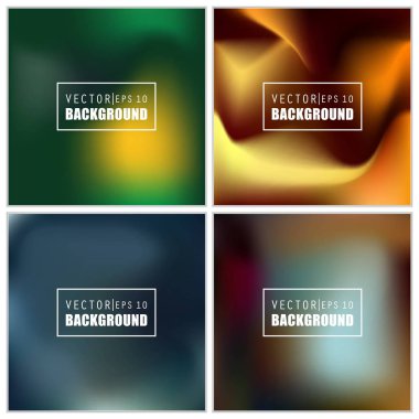 Soyut Yaratıcı konsept vektörü çok renkli bulanık arkaplan seti. Web ve Mobil Uygulamalar için, sanat örnekleme şablonu tasarımı, iş bilgileri ve sosyal medya, modern dekorasyon