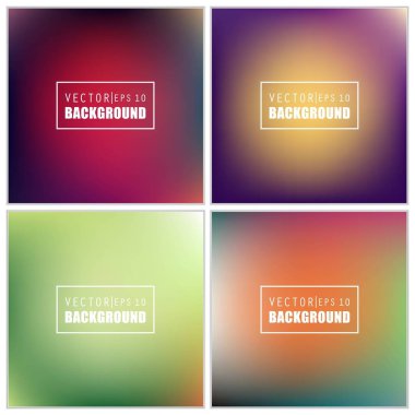 Soyut Yaratıcı konsept vektörü çok renkli bulanık arkaplan seti. Web ve Mobil Uygulamalar için, sanat örnekleme şablonu tasarımı, iş bilgileri ve sosyal medya, modern dekorasyon