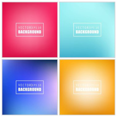 Soyut Yaratıcı konsept vektörü çok renkli bulanık arkaplan seti. Web ve Mobil Uygulamalar için, sanat örnekleme şablonu tasarımı, iş bilgileri ve sosyal medya, modern dekorasyon