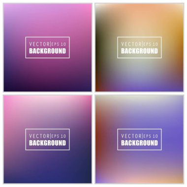 Soyut Yaratıcı konsept vektörü çok renkli bulanık arkaplan seti. Web ve Mobil Uygulamalar için, sanat örnekleme şablonu tasarımı, iş bilgileri ve sosyal medya, modern dekorasyon