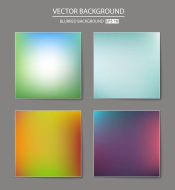 Soyut Yaratıcı konsept vektörü çok renkli bulanık arkaplan seti. Web ve Mobil Uygulamalar için, sanat örnekleme şablonu tasarımı, iş bilgileri ve sosyal medya, modern dekorasyon
