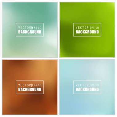 Soyut Yaratıcı konsept vektörü çok renkli bulanık arkaplan seti. Web ve Mobil Uygulamalar için, sanat örnekleme şablonu tasarımı, iş bilgileri ve sosyal medya, modern dekorasyon