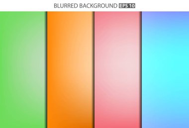 Soyut Yaratıcı konsept vektörü çok renkli bulanık arkaplan seti. Web ve Mobil Uygulamalar için, sanat örnekleme şablonu tasarımı, iş bilgileri ve sosyal medya, modern dekorasyon