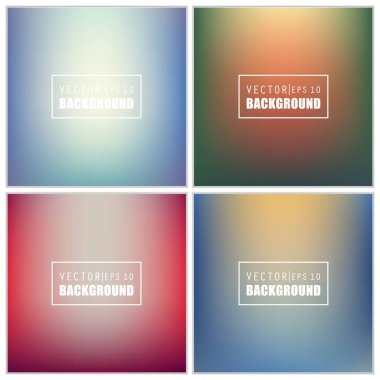 Soyut Yaratıcı konsept vektörü çok renkli bulanık arkaplan seti. Web ve Mobil Uygulamalar için, sanat örnekleme şablonu tasarımı, iş bilgileri ve sosyal medya, modern dekorasyon