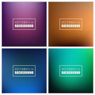 Soyut Yaratıcı konsept vektörü çok renkli bulanık arkaplan seti. Web ve Mobil Uygulamalar için, sanat örnekleme şablonu tasarımı, iş bilgileri ve sosyal medya, modern dekorasyon