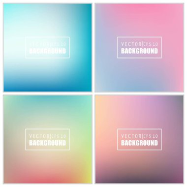 Soyut Yaratıcı konsept vektörü çok renkli bulanık arkaplan seti. Web ve Mobil Uygulamalar için, sanat örnekleme şablonu tasarımı, iş bilgileri ve sosyal medya, modern dekorasyon