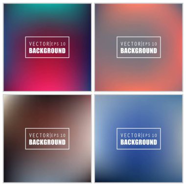 Soyut Yaratıcı konsept vektörü çok renkli bulanık arkaplan seti. Web ve Mobil Uygulamalar için, sanat örnekleme şablonu tasarımı, iş bilgileri ve sosyal medya, modern dekorasyon