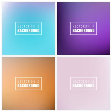 Soyut Yaratıcı konsept vektörü çok renkli bulanık arkaplan seti. Web ve Mobil Uygulamalar için, sanat örnekleme şablonu tasarımı, iş bilgileri ve sosyal medya, modern dekorasyon