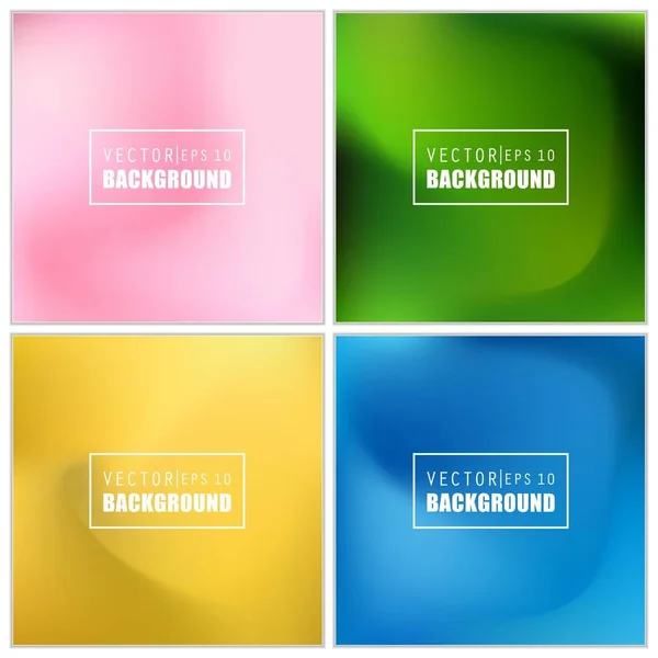 Abstract Creative concept vector multicolored blurred background set. For Web and Mobile Applications, art illustration template design, business infographic and social media, modern decoration — Stock Vector