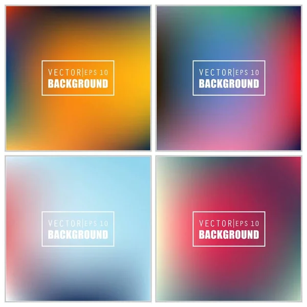 Streszczenie Creative concept vector multicolored blurred background set. Do aplikacji internetowych i mobilnych, sztuka ilustracji szablon projektu, infografiki biznesowej i mediów społecznościowych, nowoczesna dekoracja — Wektor stockowy