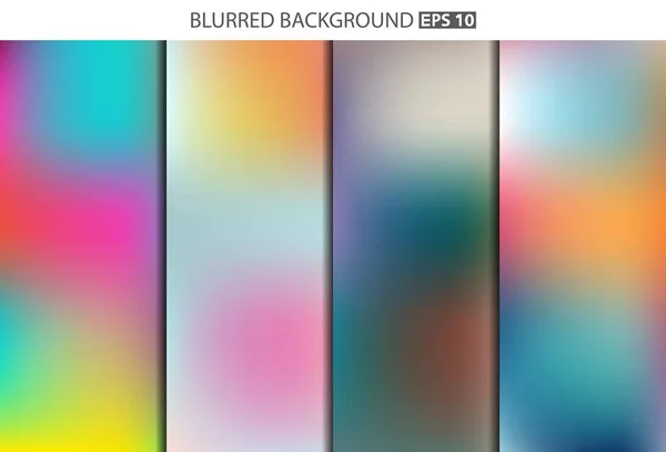 Abstrakt kreativa koncept vektor flerfärgad suddig bakgrund set. För webb-och mobilapplikationer, konst illustration mall design, företag infographic och sociala medier, modern dekoration — Stock vektor